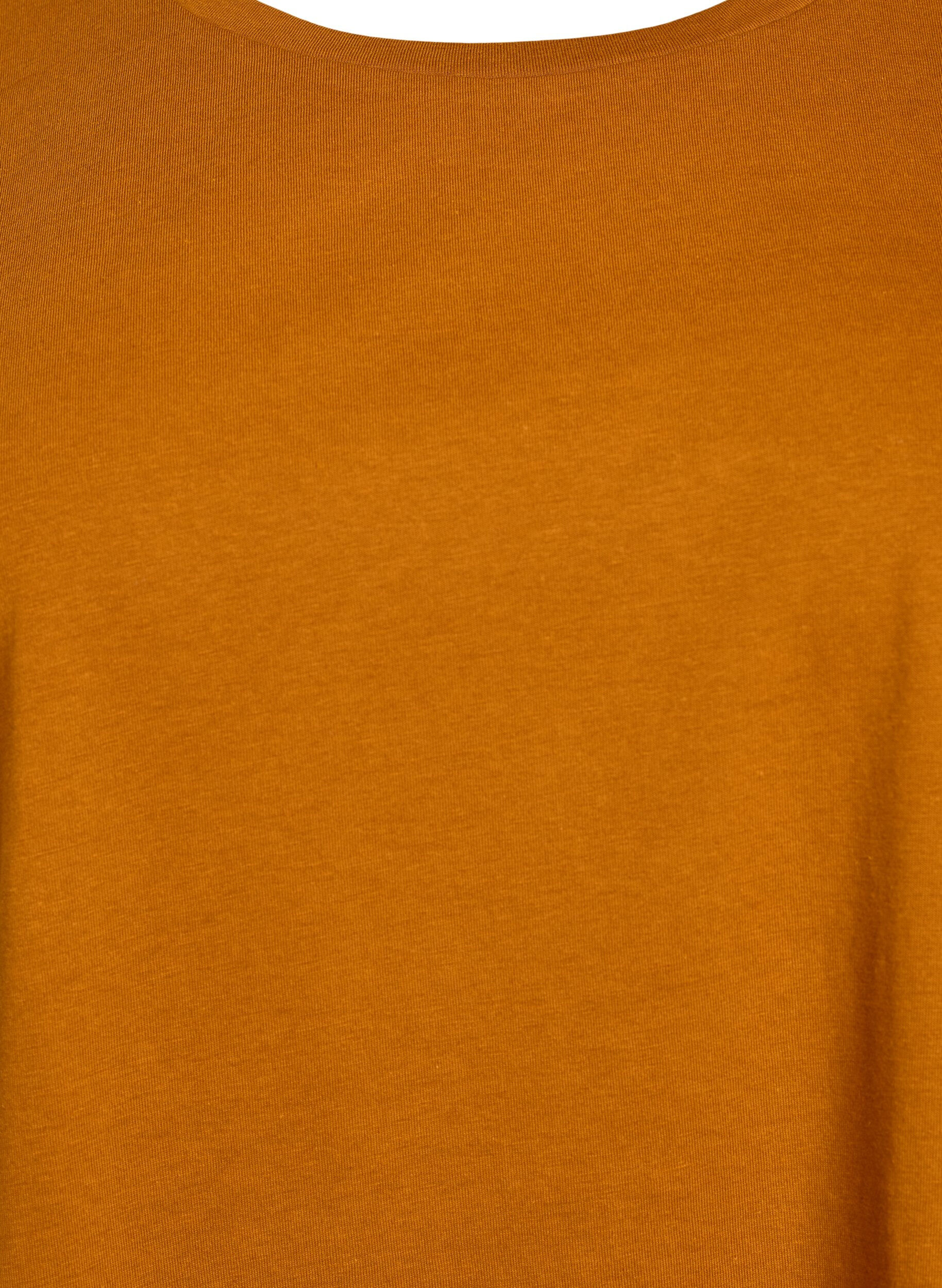 ZizzifashionShort sleeve cotton blend T-shirt, Orange, Packshot image number 2
