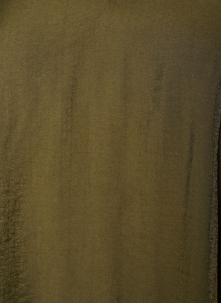 Shiny tunic with a V-neck and 3/4 sleeves, Green, Packshot image number 2