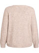 Cardigan with bow buttons and openwork pattern, Beige, Packshot image number 1