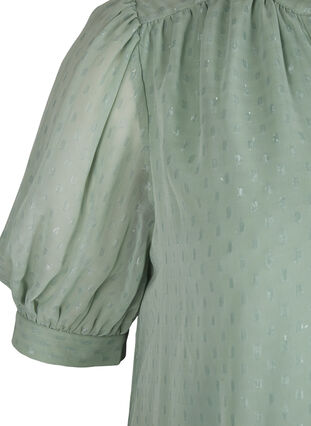 Short-sleeved dress with buttons, Chinois Green, Packshot image number 2