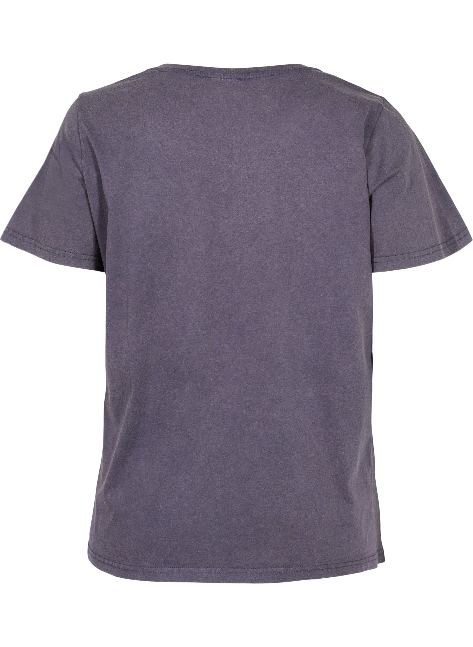 Zizzifashion Cotton t-shirt in acid wash and stones, Dark Grey Wash, Packshot image number 1