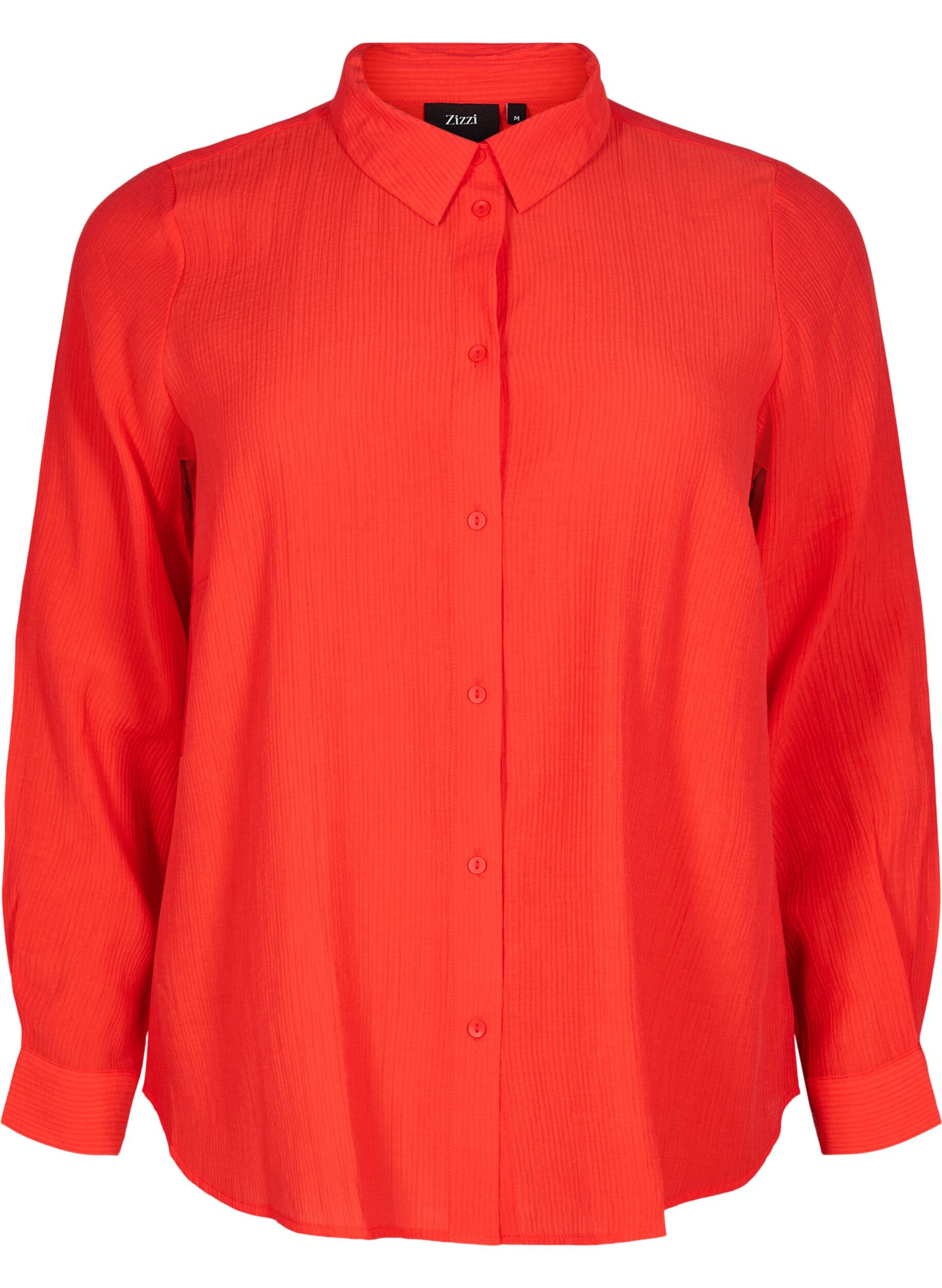 Zizzifashion Shirt with a striped texture, Red, Packshot image number 0