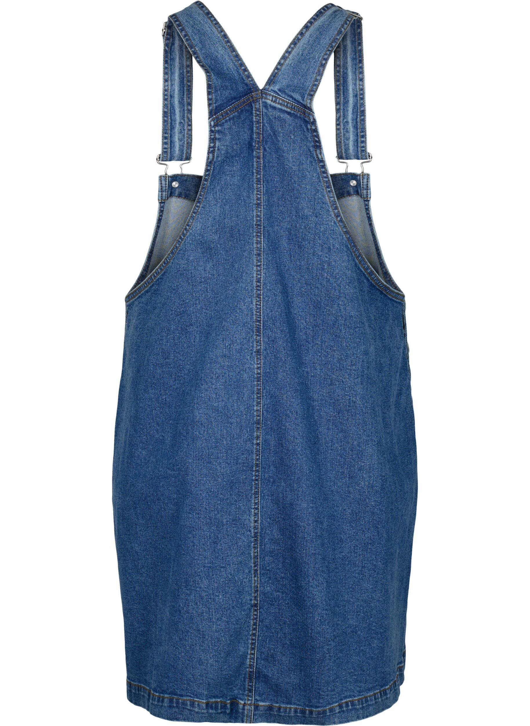 Zizzifashion Denim dungaree dress, Blue, Packshot image number 1