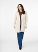 Ribbed Knit Cardigan with Pockets, Beige, Model image number 1