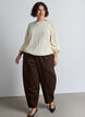 Textured jersey blouse with a balloon silhouette, Vanilla, Model image number 1
