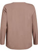 Basic jersey blouse with long sleeves, Brown, Packshot image number 1