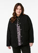 Quilted jacket with buttons and pockets, Black, Model image number 0