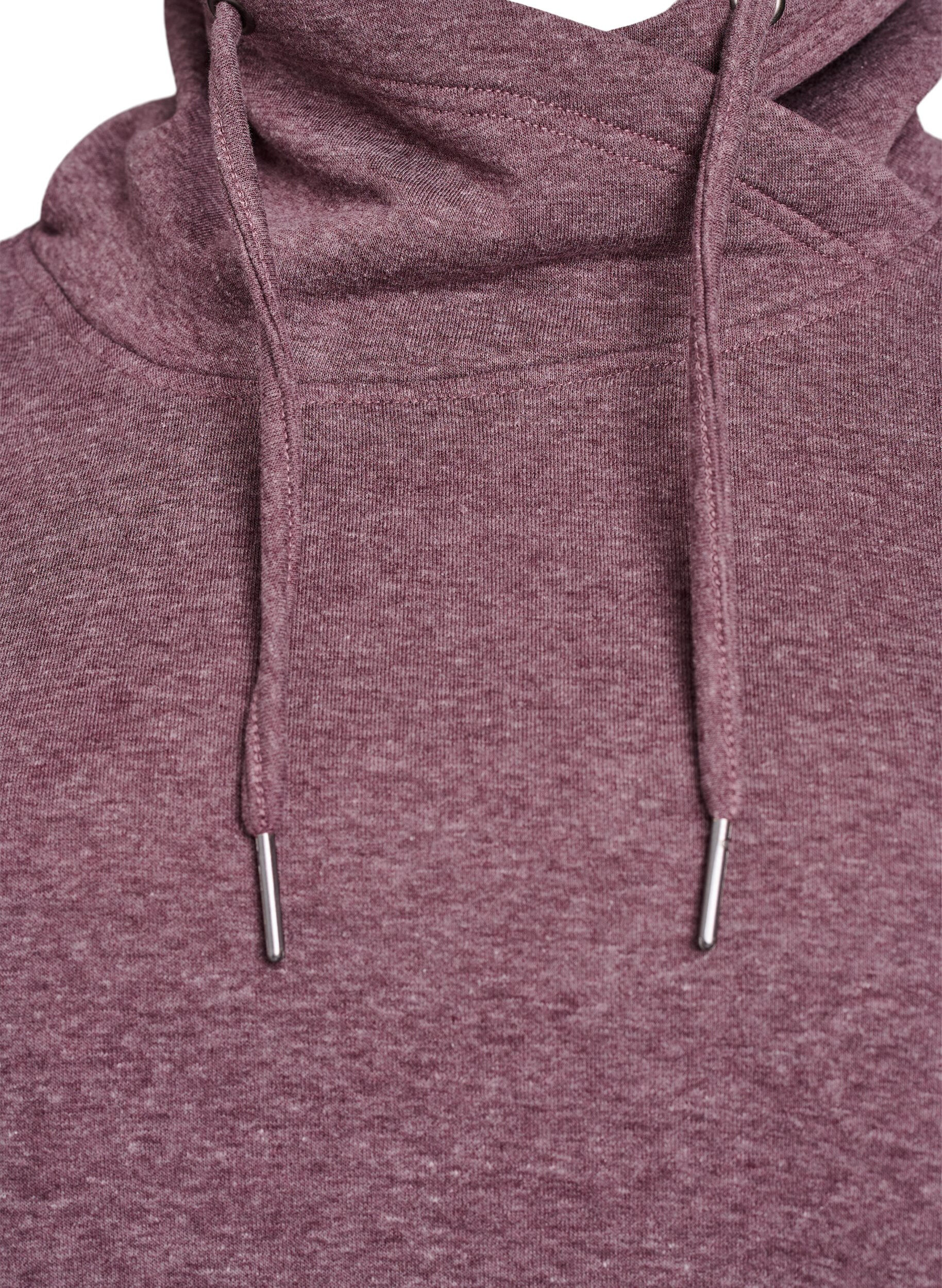 Zizzifashion Sweatshirt with high collar and pockets, Red, Packshot image number 2
