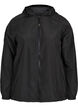 Short jacket with hood and adjustable bottom hem, Black, Packshot image number 0