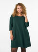 Short A-line dress with 3/4 sleeves, Green, Model image number 0