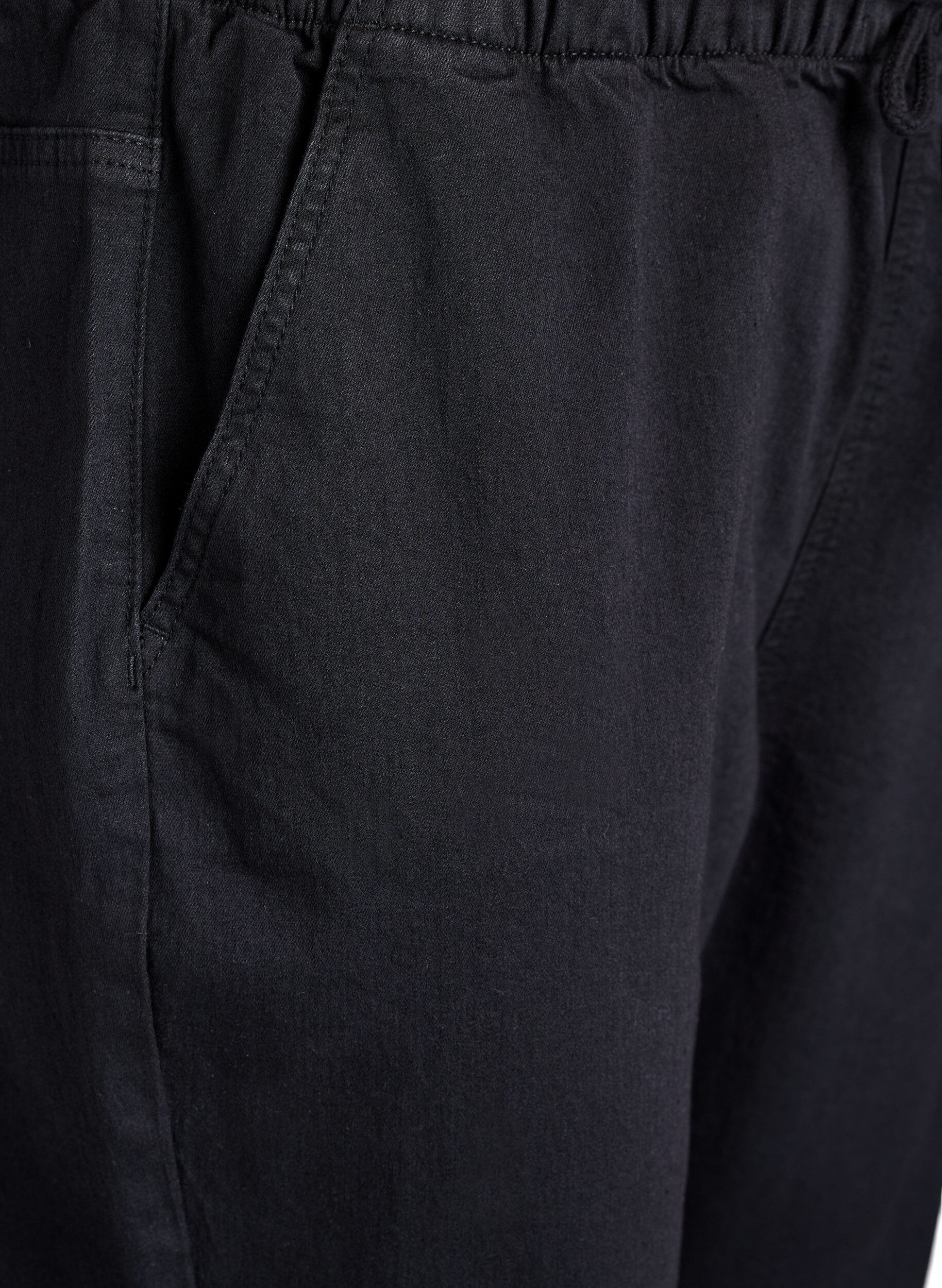 ZizzifashionDenim joggers with pockets, Black, Packshot image number 2