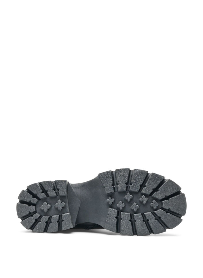 Long boot with rib panels, Black, Packshot image number 2