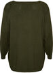 Knitted blouse with side buttons, Green, Packshot image number 1