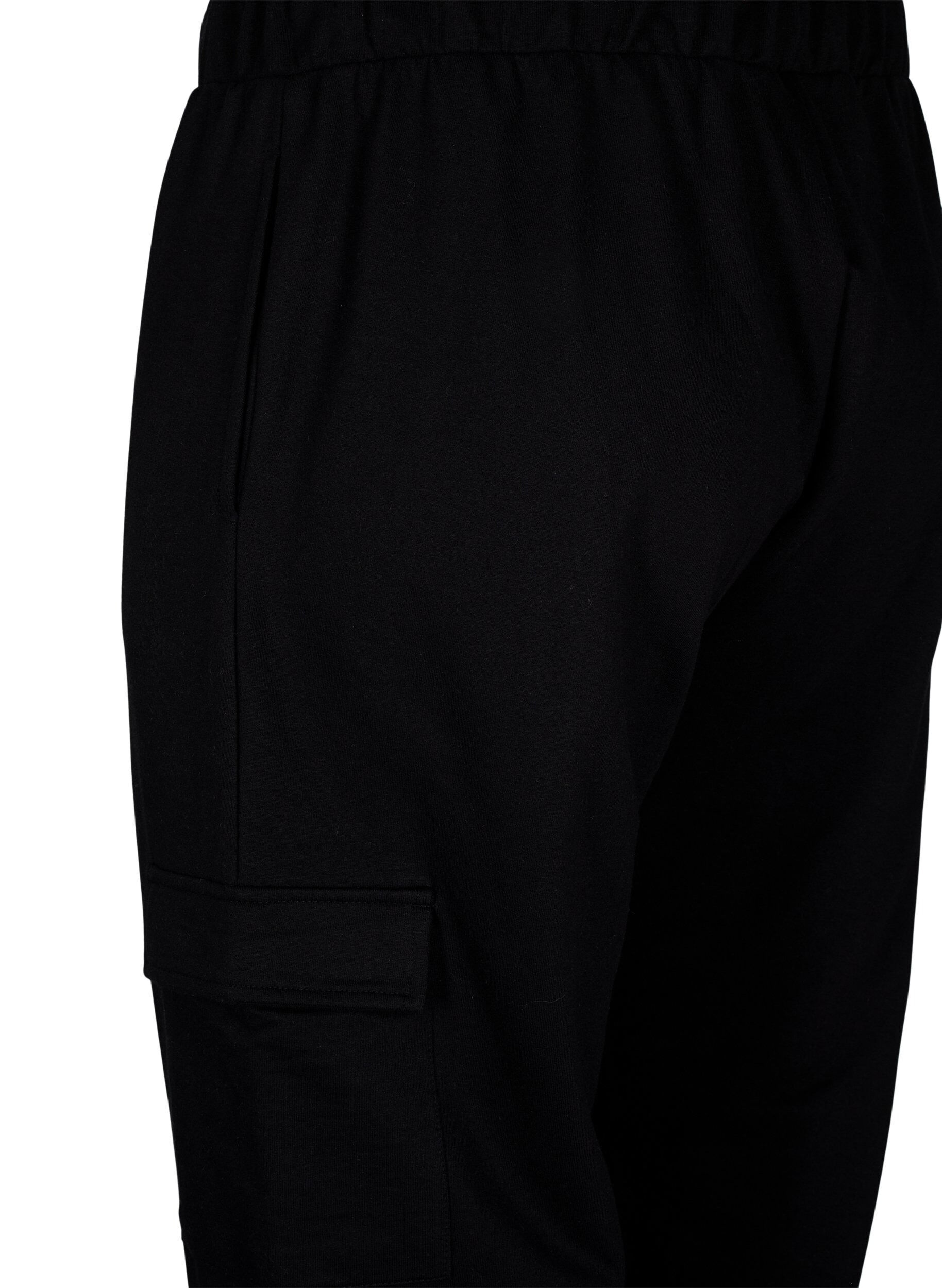 Zizzifashion Sweatpants with cargo pockets, Black, Packshot image number 3