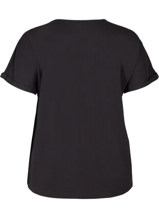 V-neck t-shirt, Black, Packshot image number 1