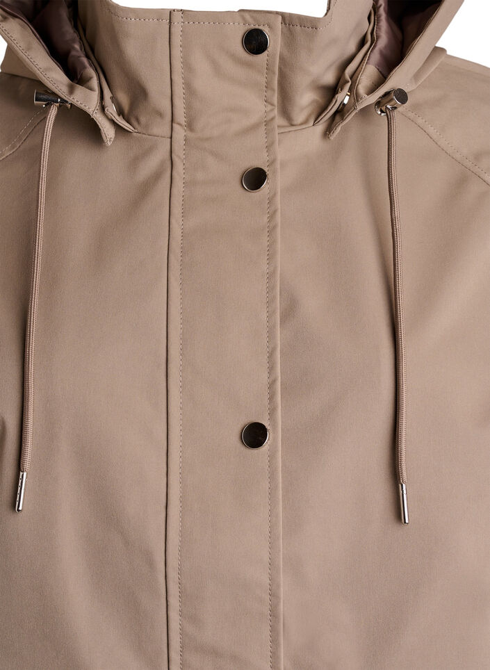 Short spring jacket with a detachable hood, Beige, Packshot image number 2