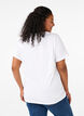 Organic cotton t-shirt with print, Bright White Printet, Model image number 1