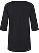 A-shape tunic with 3/4 sleeves, Black, Packshot image number 1