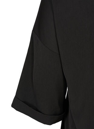 Oversized tunic with zipper, Black, Packshot image number 3