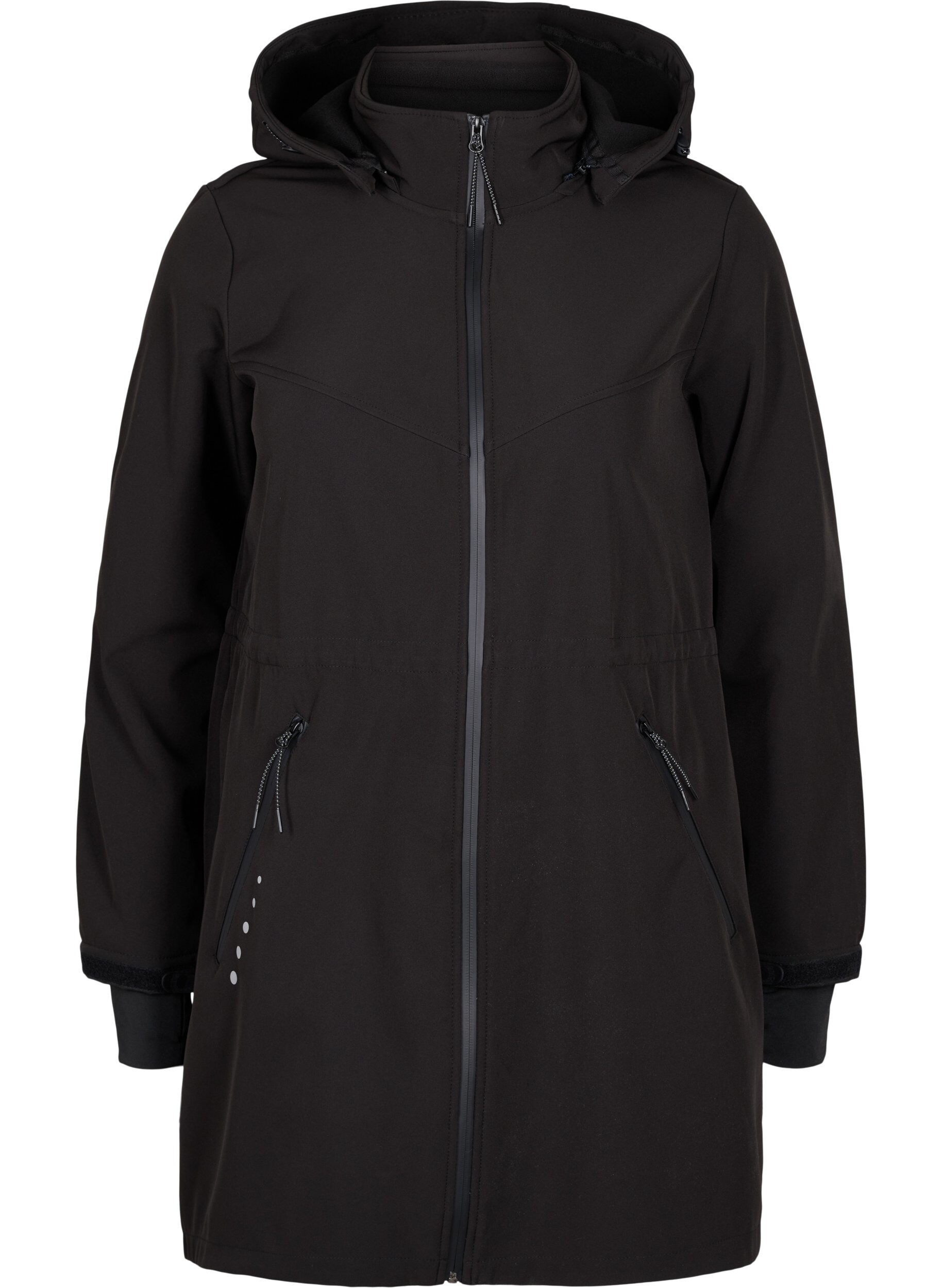 Zizzifashion Softshell jacket with fleece, Black Solid, Packshot image number 0