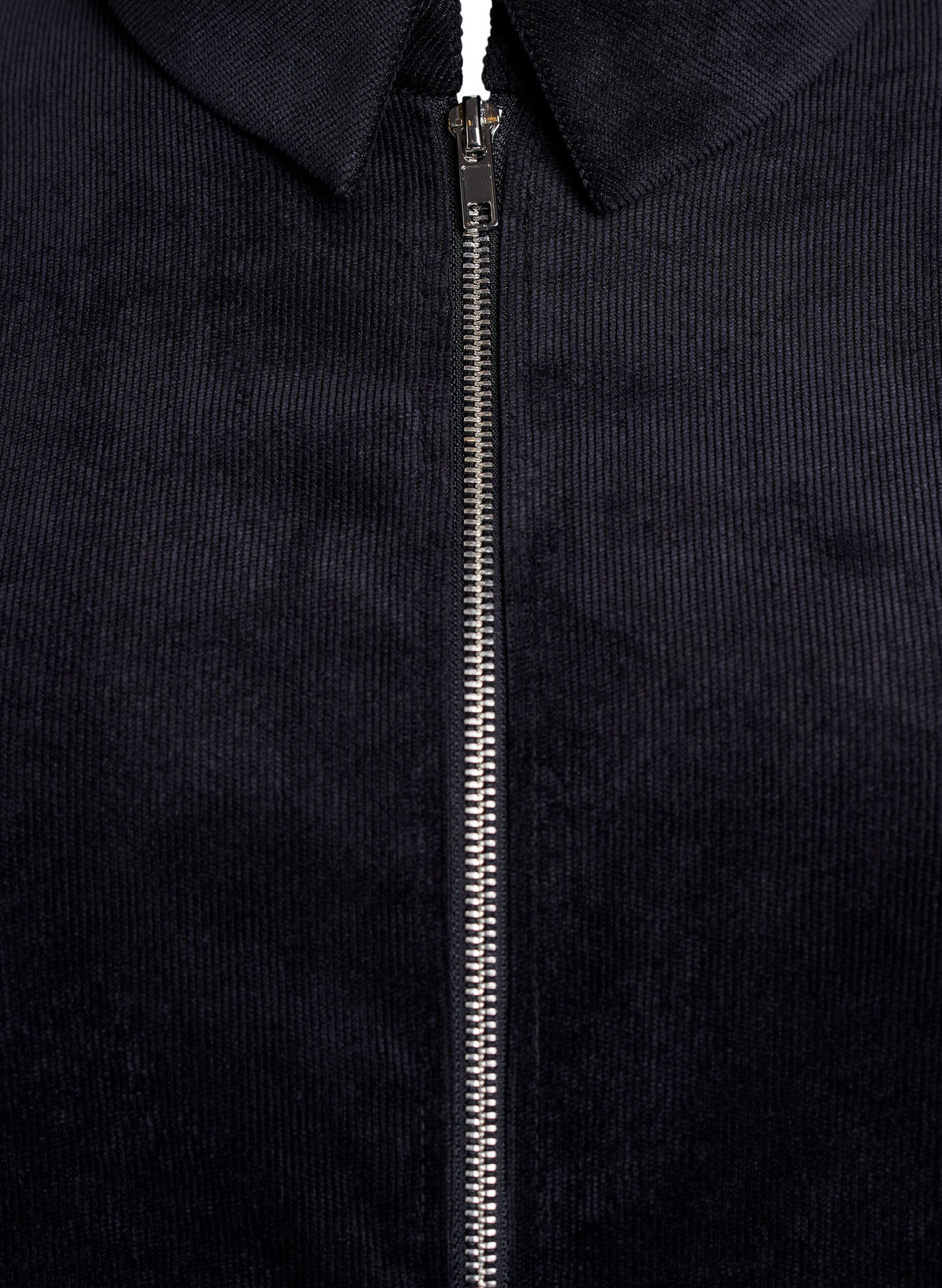 Zizzifashion Velvet dress with zipper and 3/4 sleeves, Black, Packshot image number 2