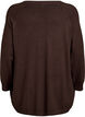 Knitted blouse with side buttons, Brown, Packshot image number 1