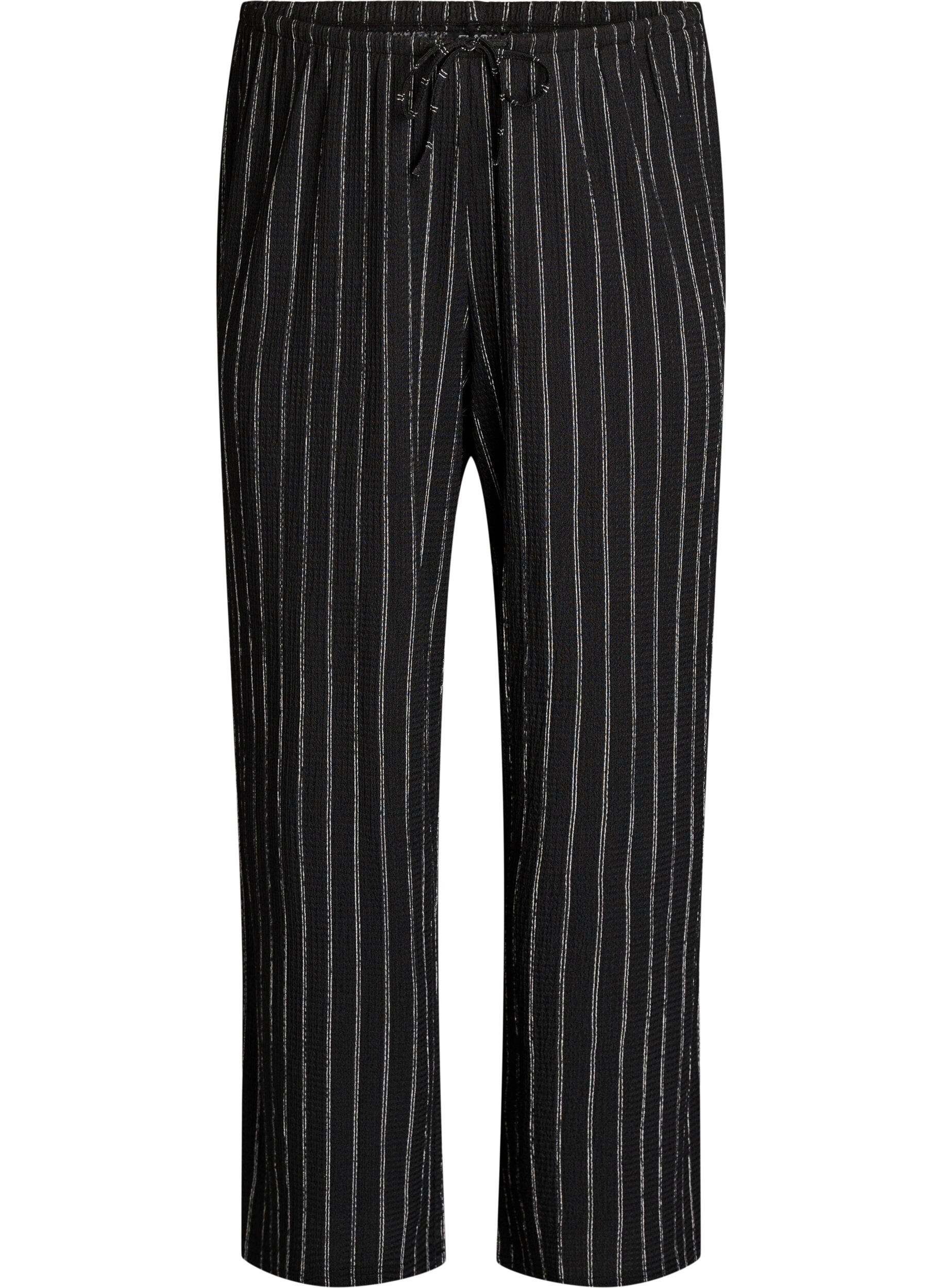 Wide-leg trousers in a light textured fabric