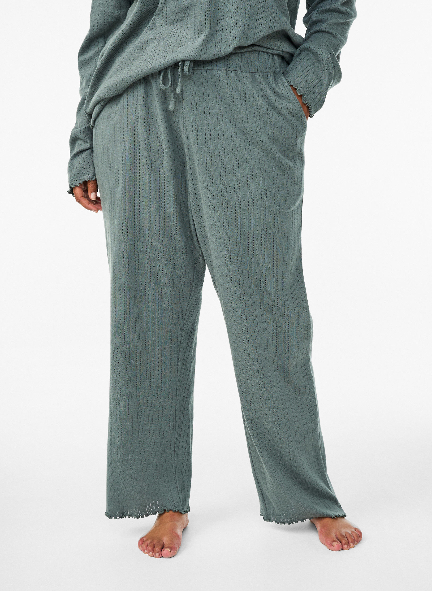 Zizzifashion Cotton night pants, Green, Model image number 2