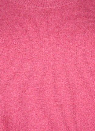 Marled knitted sweater with button details, Hot Pink White Mel., Packshot image number 2