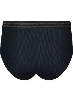 High-waisted bikini bottoms with glitter, Black, Packshot image number 1