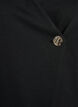 Blouse with asymmetric wrap effect and short sleeves, Black, Packshot image number 2