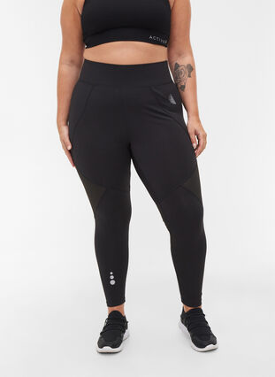 7/8-length gym leggings, Black, Model image number 2