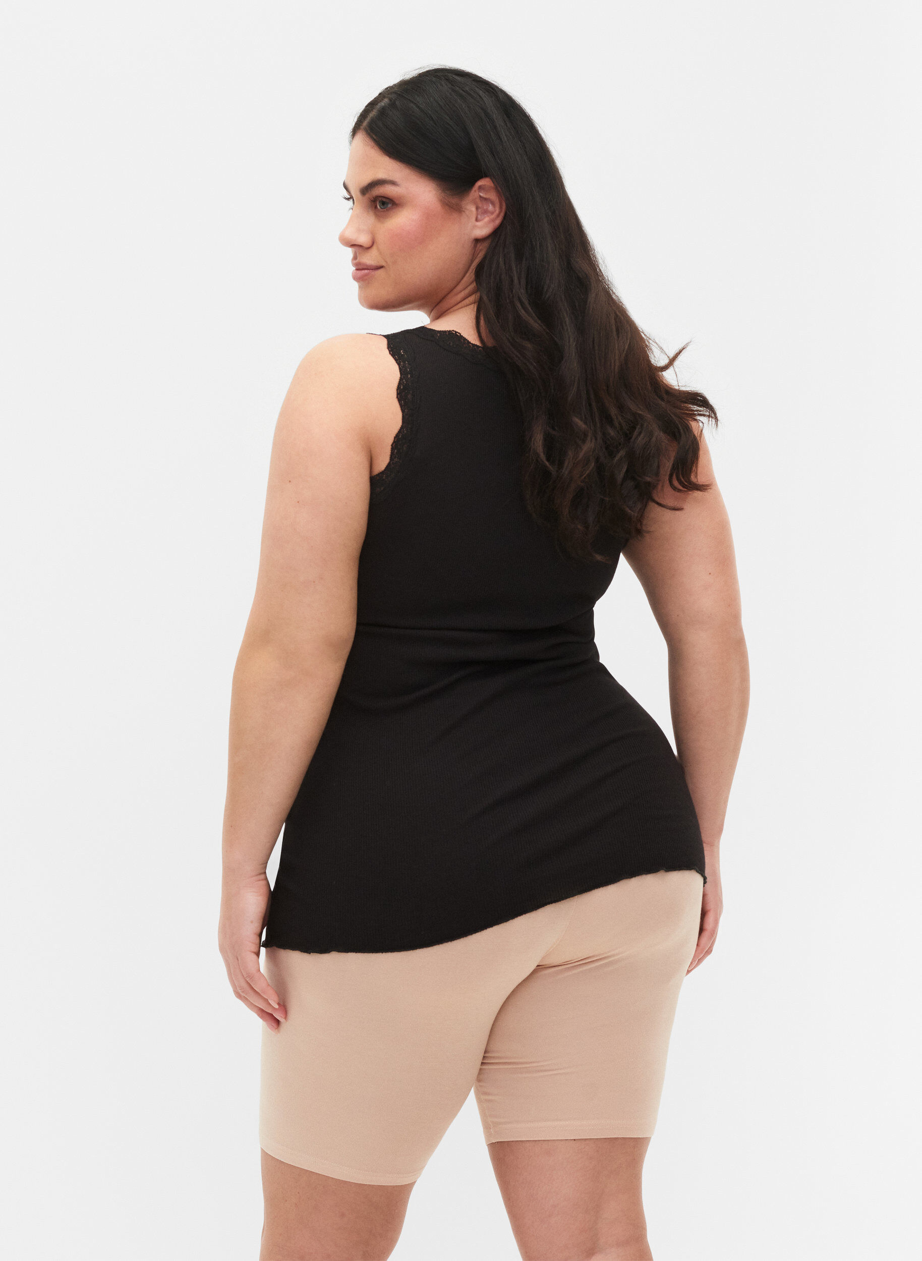 Zizzifashion 2-pack viscose cycling shorts, Beige, Model image number 2