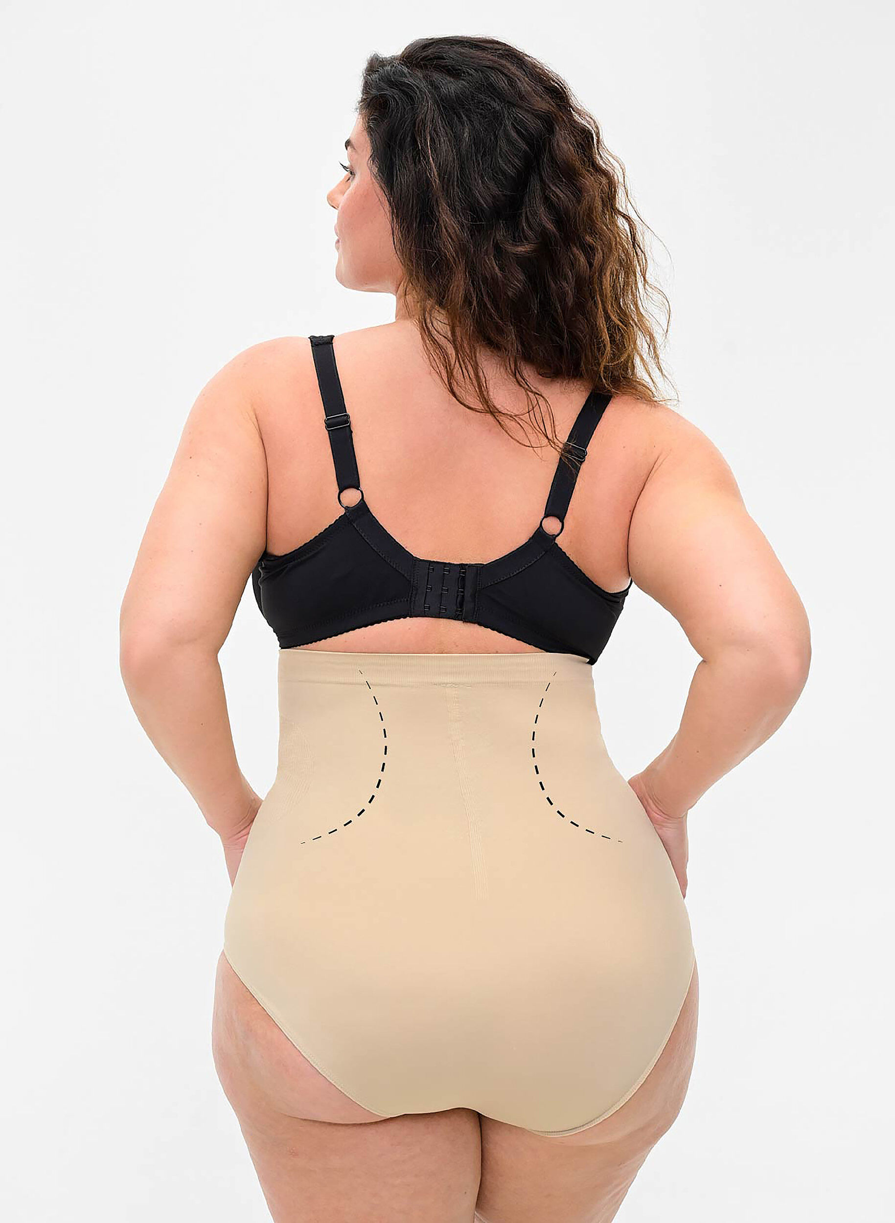 ZizzifashionHigh waisted shapewear underwear, Beige, Model image number 1