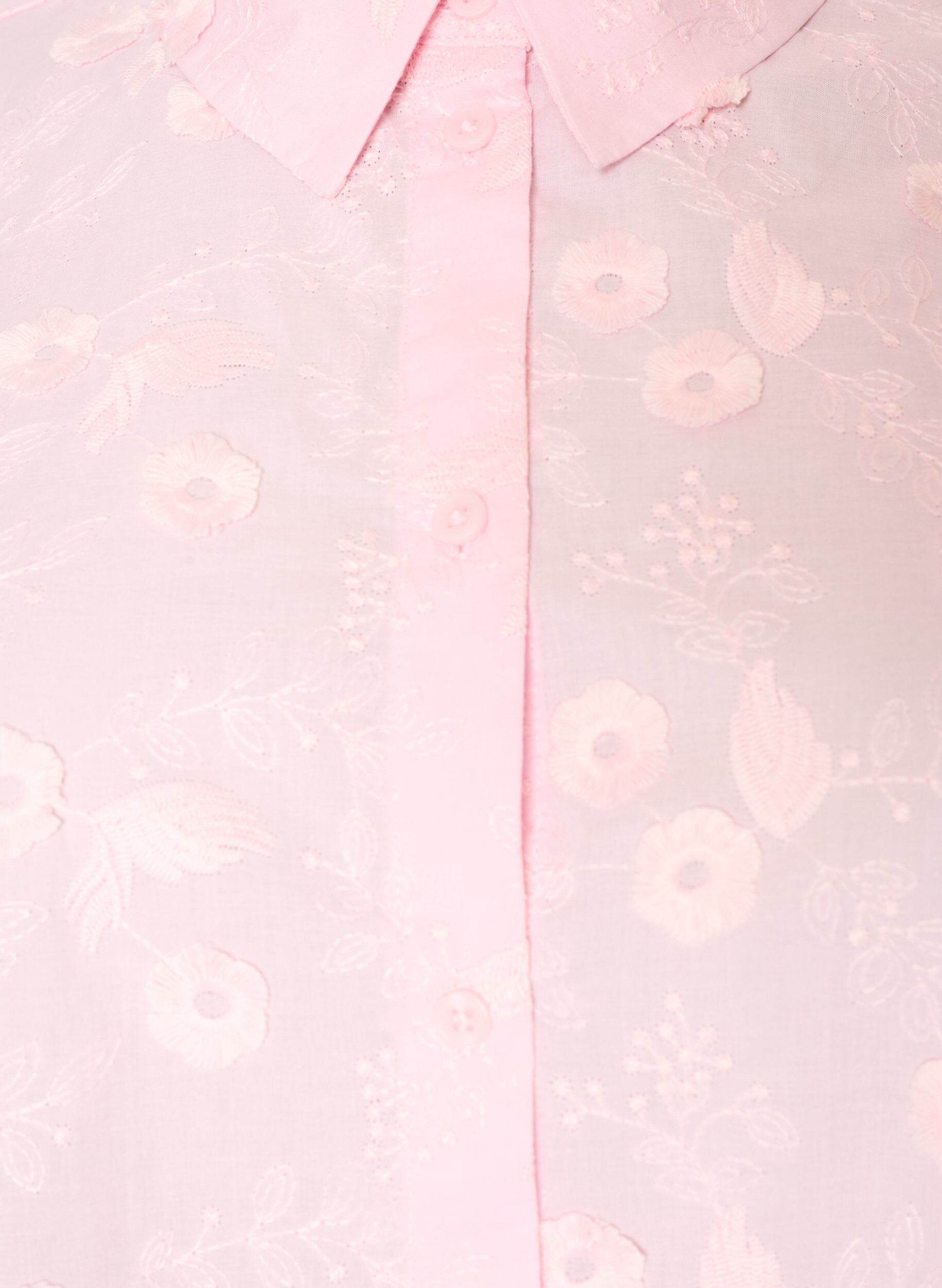 ZizzifashionShirt with floral embroidery and wide sleeves, Pink, Packshot image number 2
