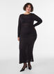 Blouse with eyelet pattern and long sleeves, Black, Model image number 1