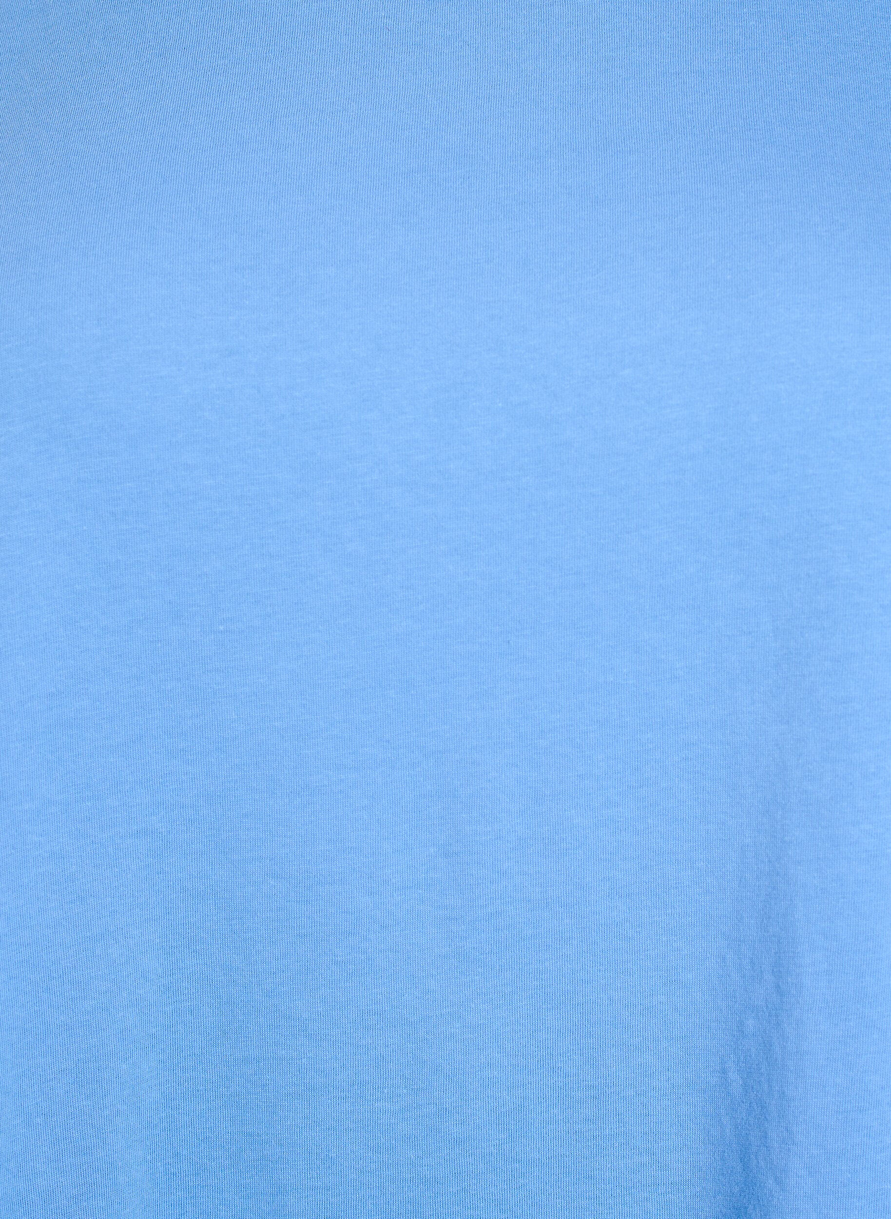 Zizzifashion Short sleeved cotton blend t-shirt, Blue, Packshot image number 2
