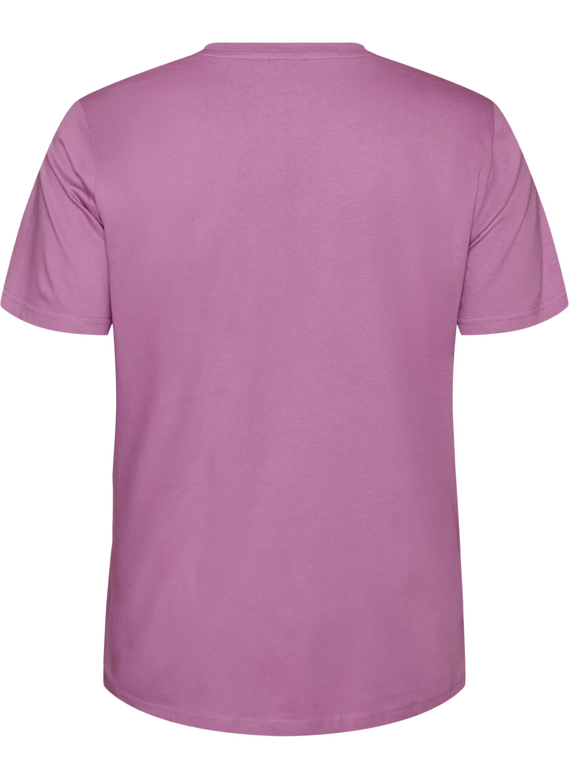 Zizzifashion Organic cotton T-shirt with eyelet embroidery, Purple, Packshot image number 1