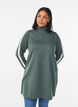 Short sweat dress with high neck, Green, Model image number 0