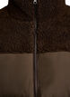 Mid-length puffer jacket with teddy fleece, Brown, Packshot image number 2
