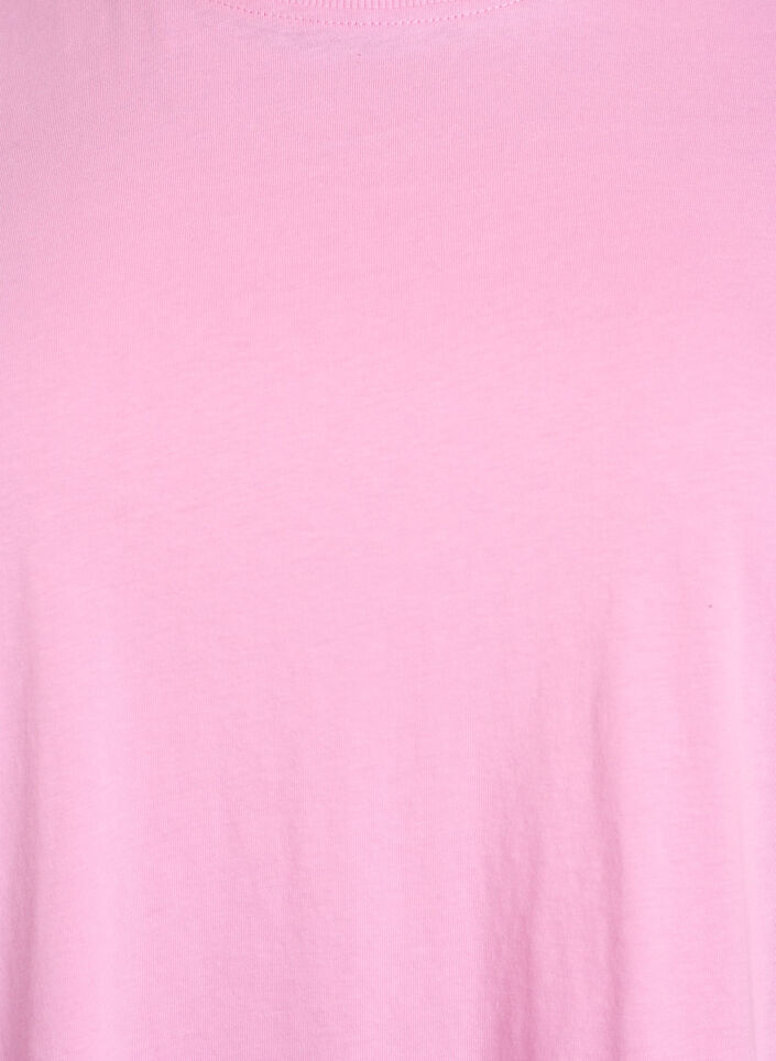 Basic cotton T-shirt with round neck, Pink, Packshot image number 2