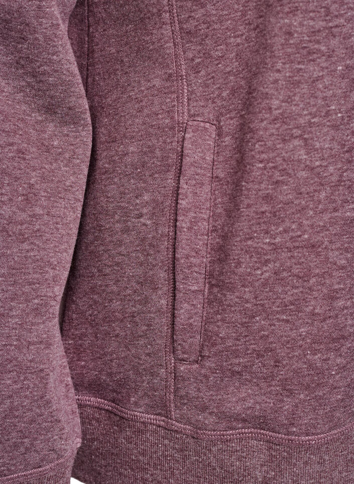 Sweatshirt with high collar and pockets, Red, Packshot image number 3