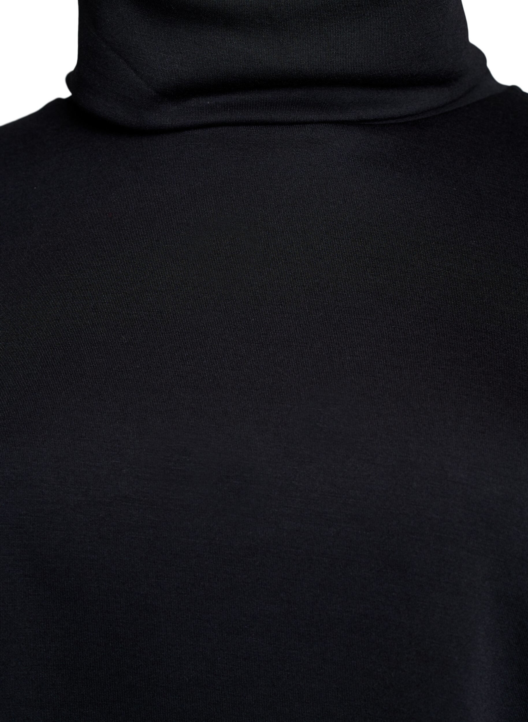 Zizzifashion Blouse with turtleneck in modal mix, Black, Packshot image number 2