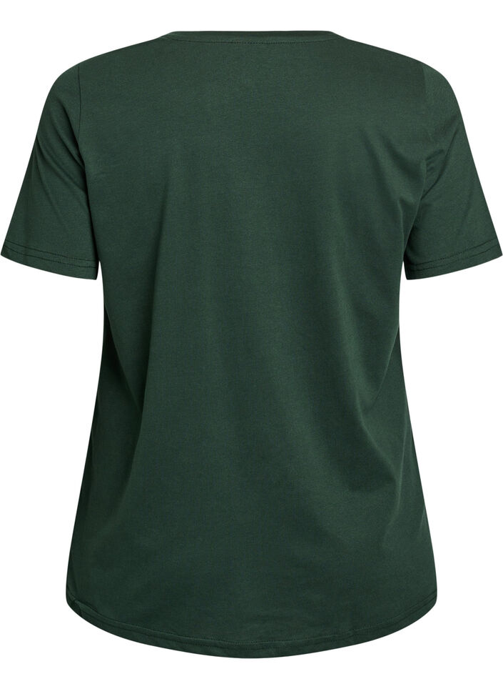 T-shirt with motif, Green, Packshot image number 1
