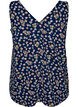 Printed top with v-neck, Blue, Packshot image number 1