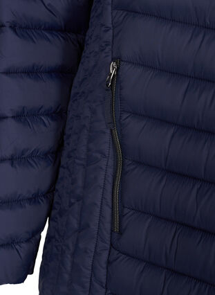 Quilted lightweight jacket with detachable hood and pockets, Navy Blazer, Packshot image number 3