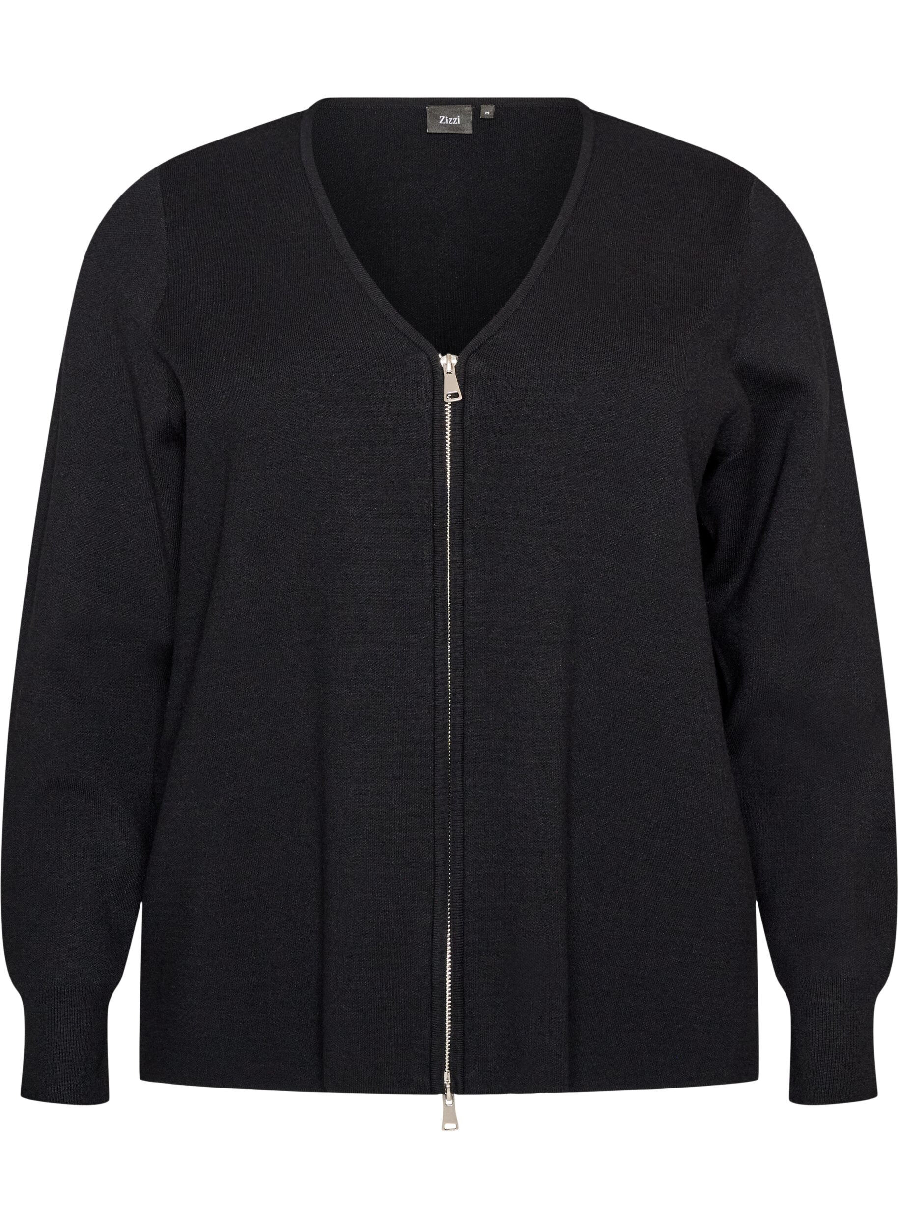 Cardigan with 2-way zip