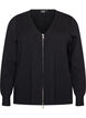 Cardigan with 2-way zip, Black, Packshot image number 0
