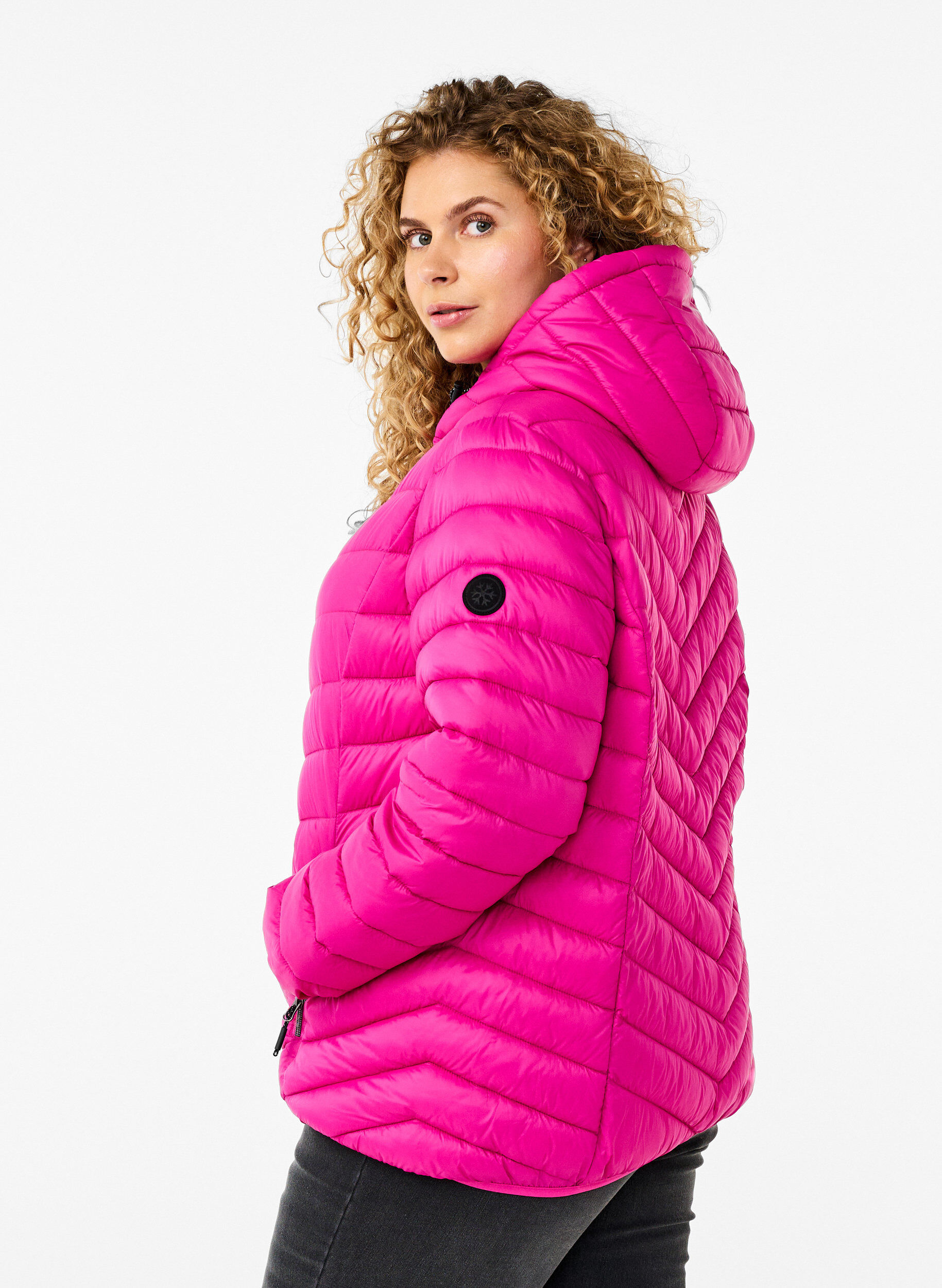 Zizzifashion Lightweight jacket with hood, Pink, Model image number 2