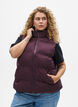 Short puff vest with high collar, Dark Bordeaux, Model image number 0